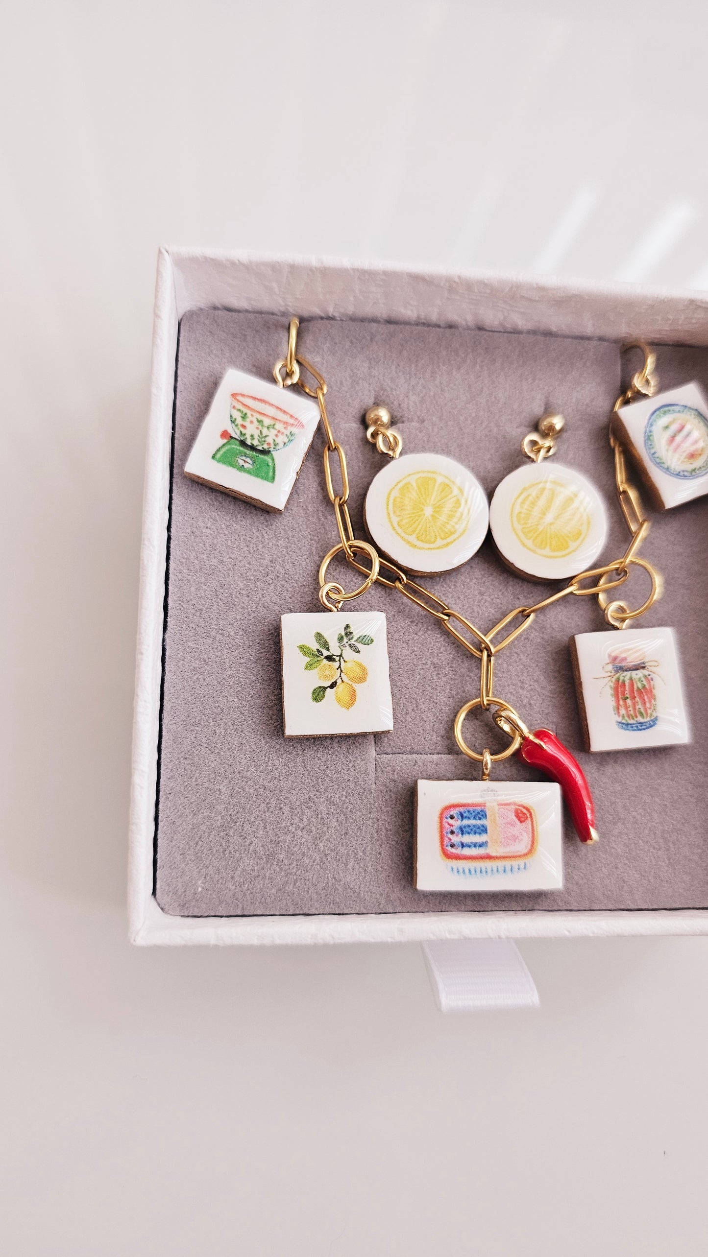 Lemon Kitchen Gift Box ā Clay Jewelry Set