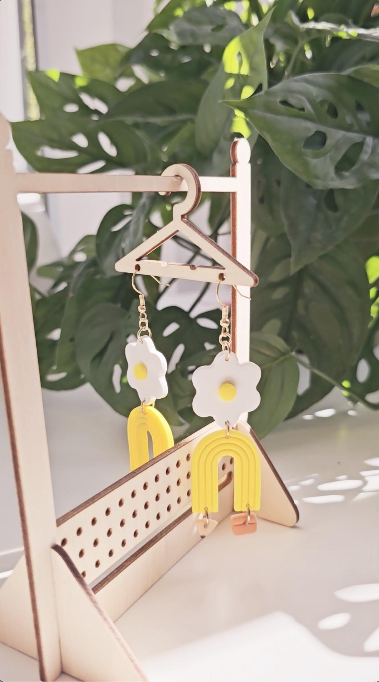 Bloom & Learn: Daisy Pencil Earrings, Handmade Dangle Earrings, Best for Teachers, Back to School and Flower Lovers