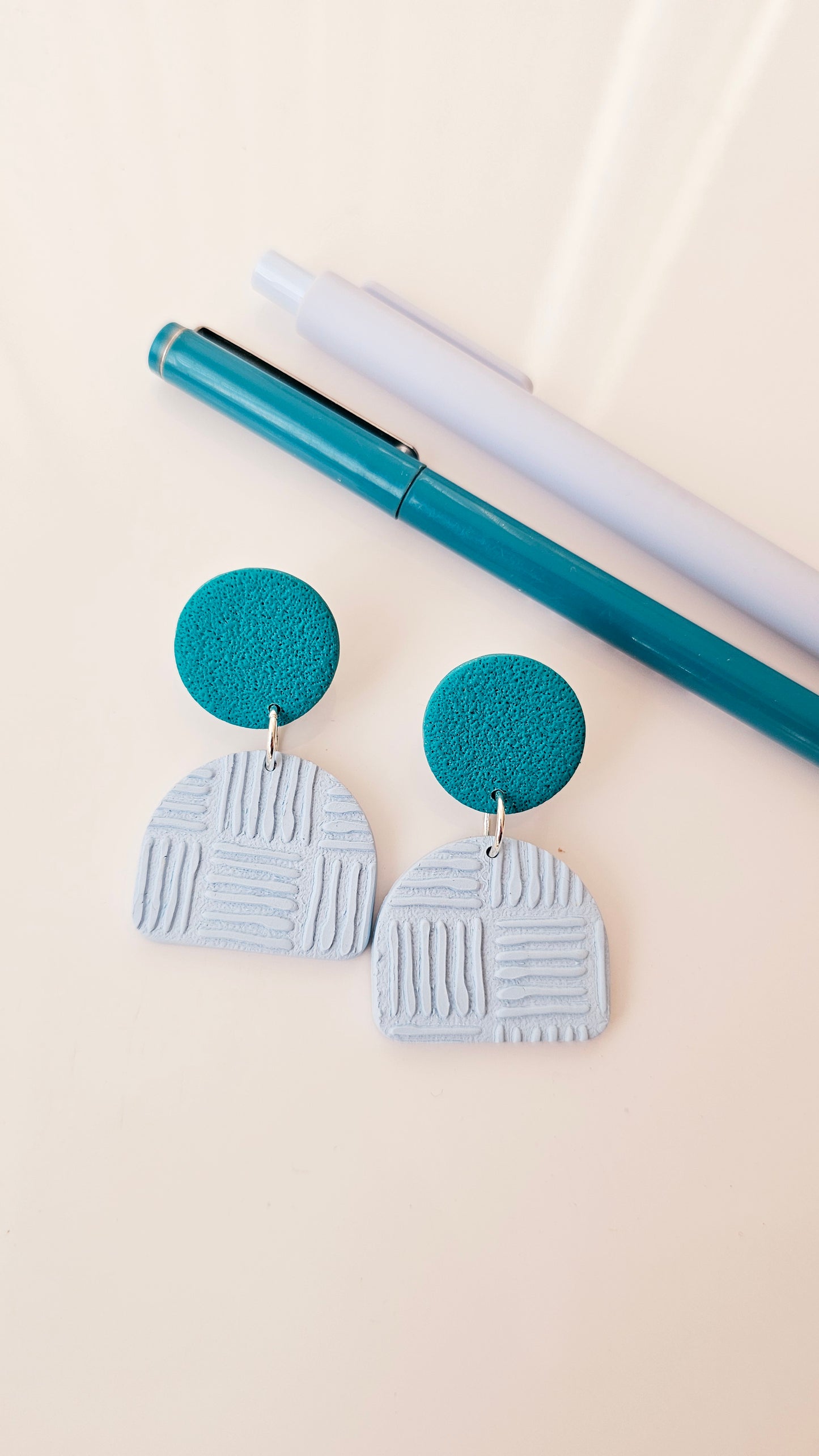 Modern Geometric Earrings - Lightweight Polymer Clay - Unique Handmade Jewelry - Colorful Jewelry Gift