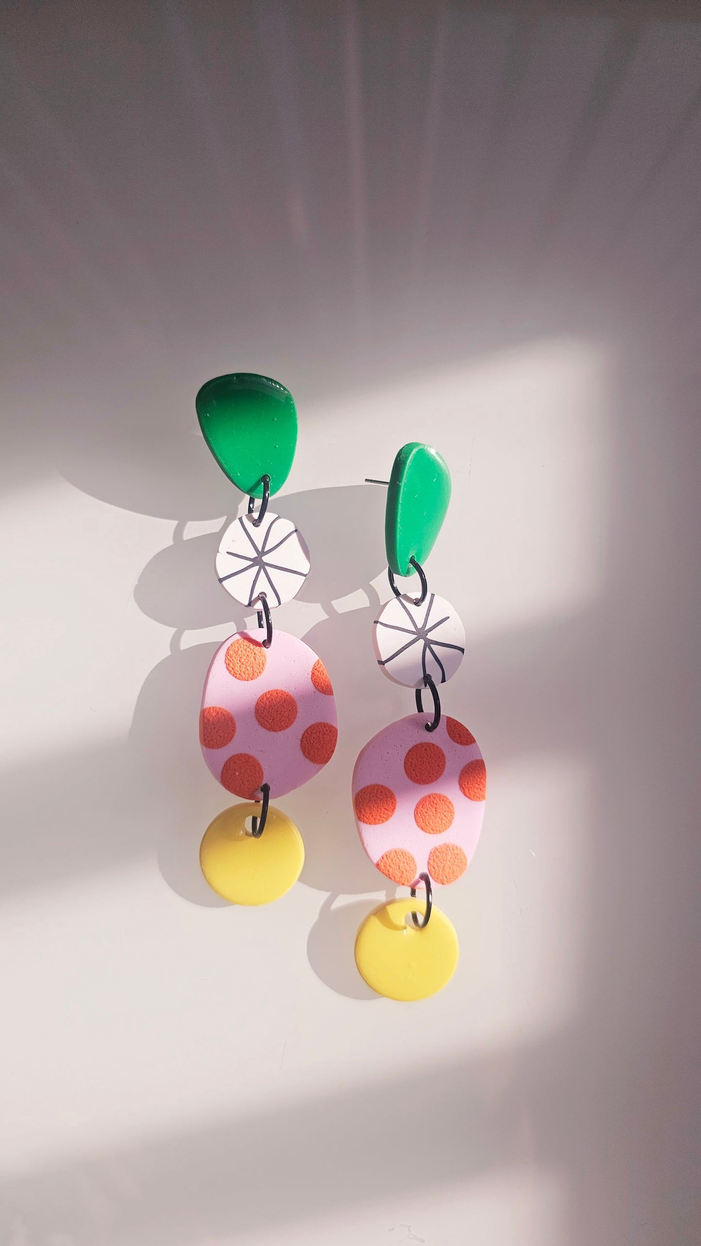 Citrus Dreams Tiered Polymer Clay Earrings