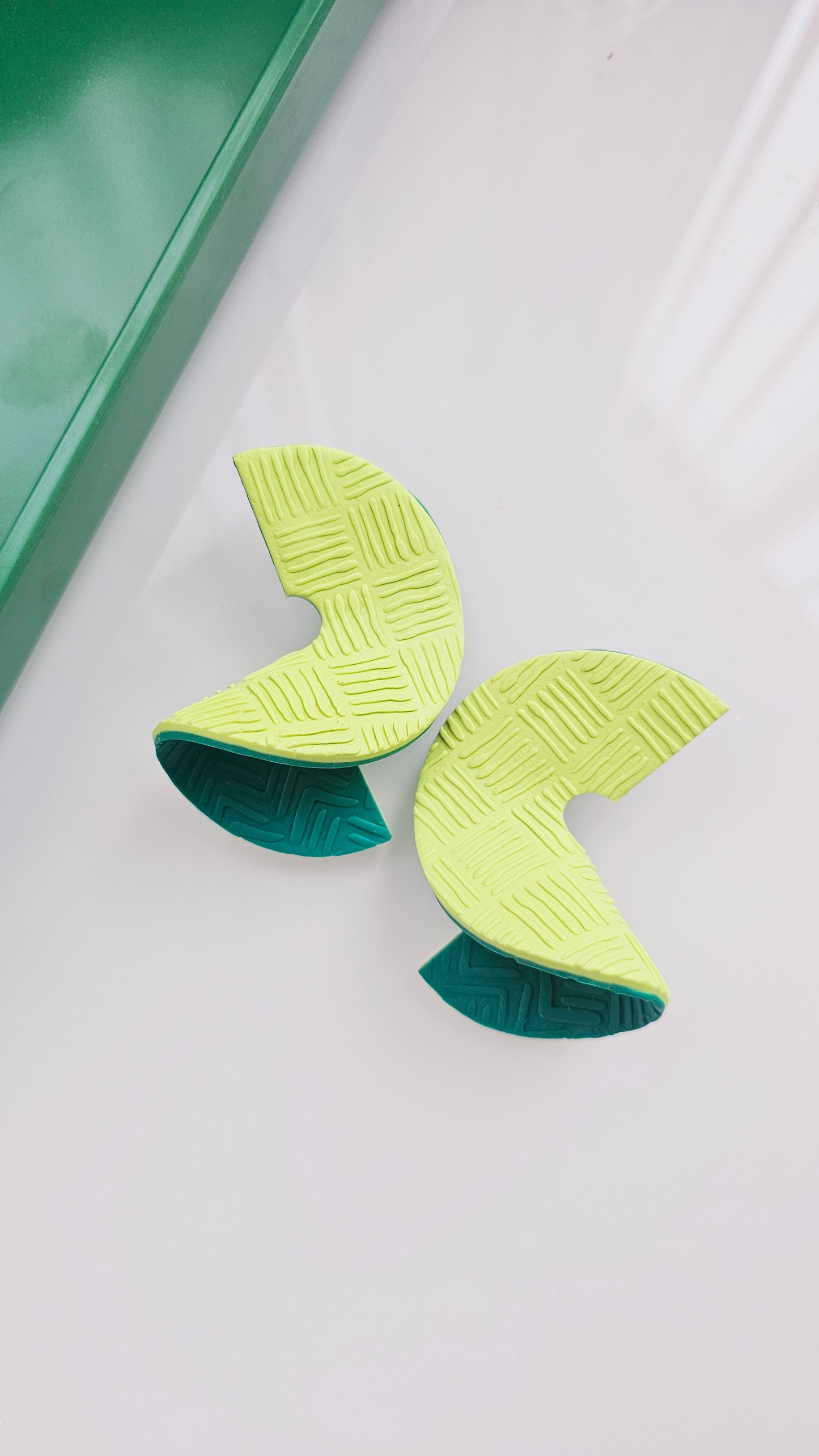 Neon Fold Sculptural Studs