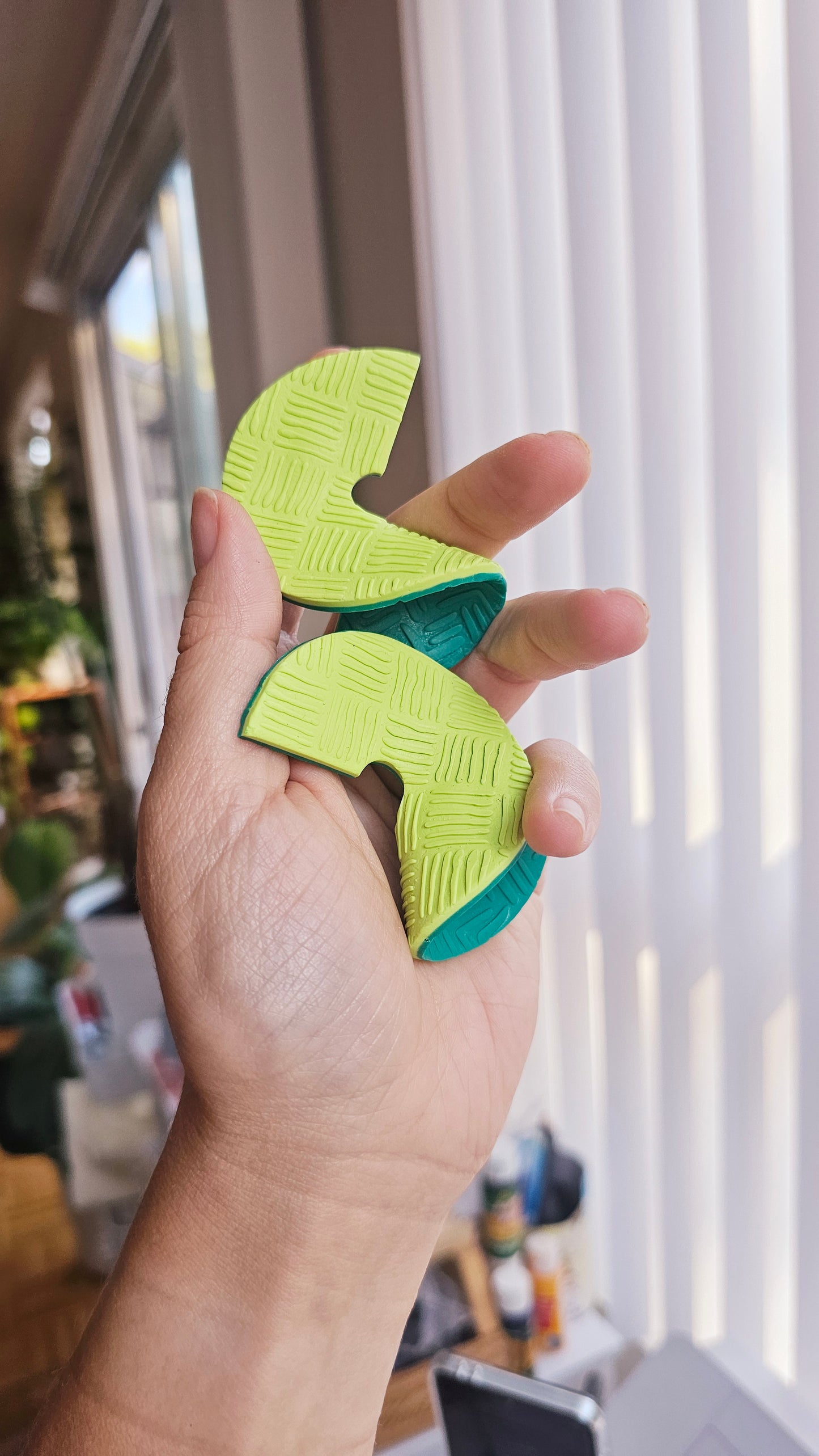 Neon Fold Sculptural Studs