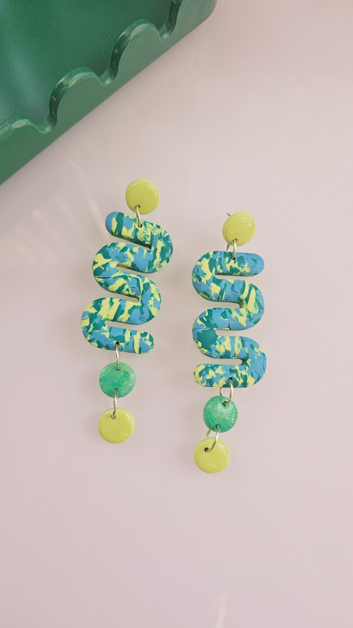 Electric Waves Statement Earrings