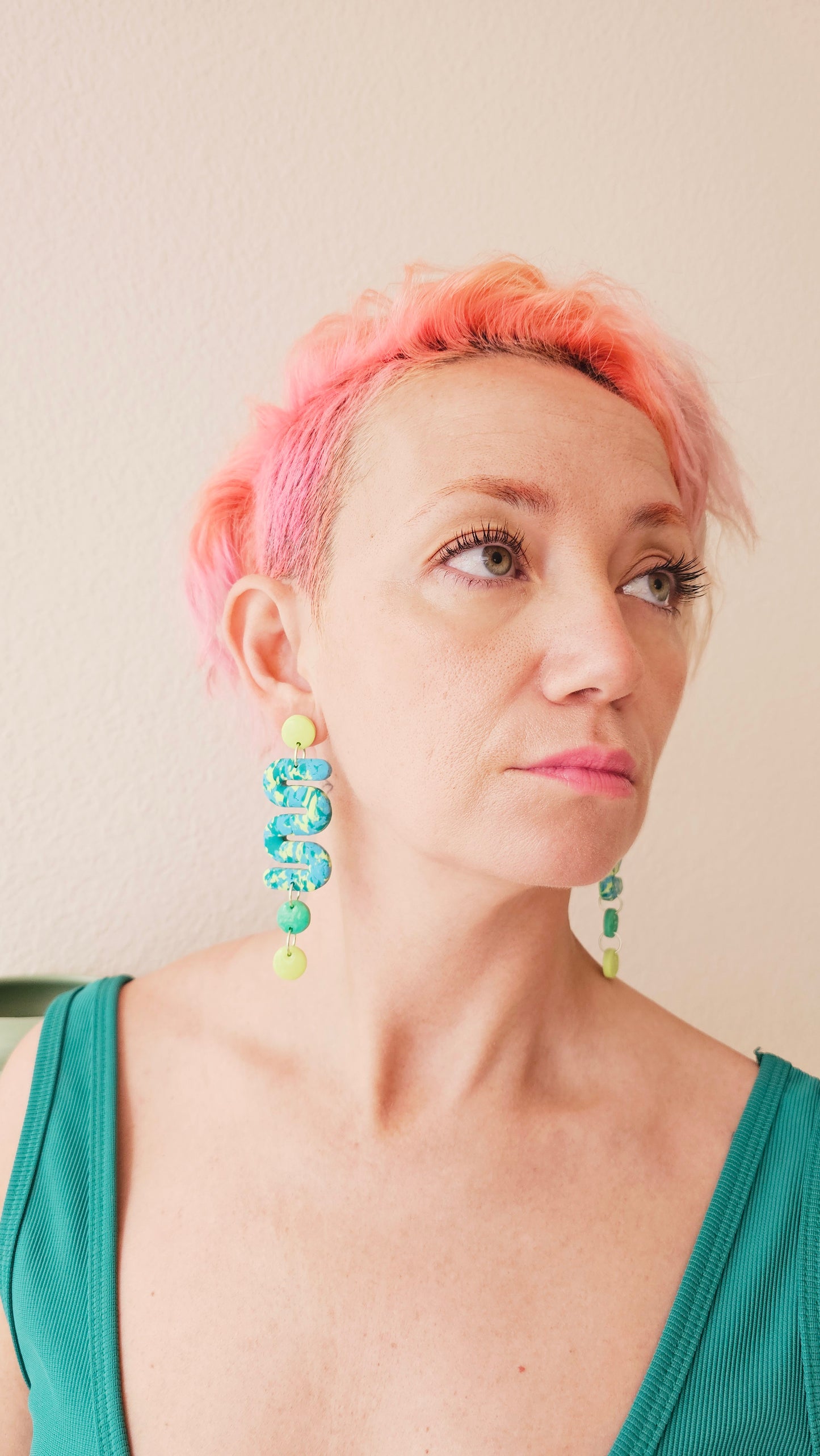 Electric Waves Statement Earrings