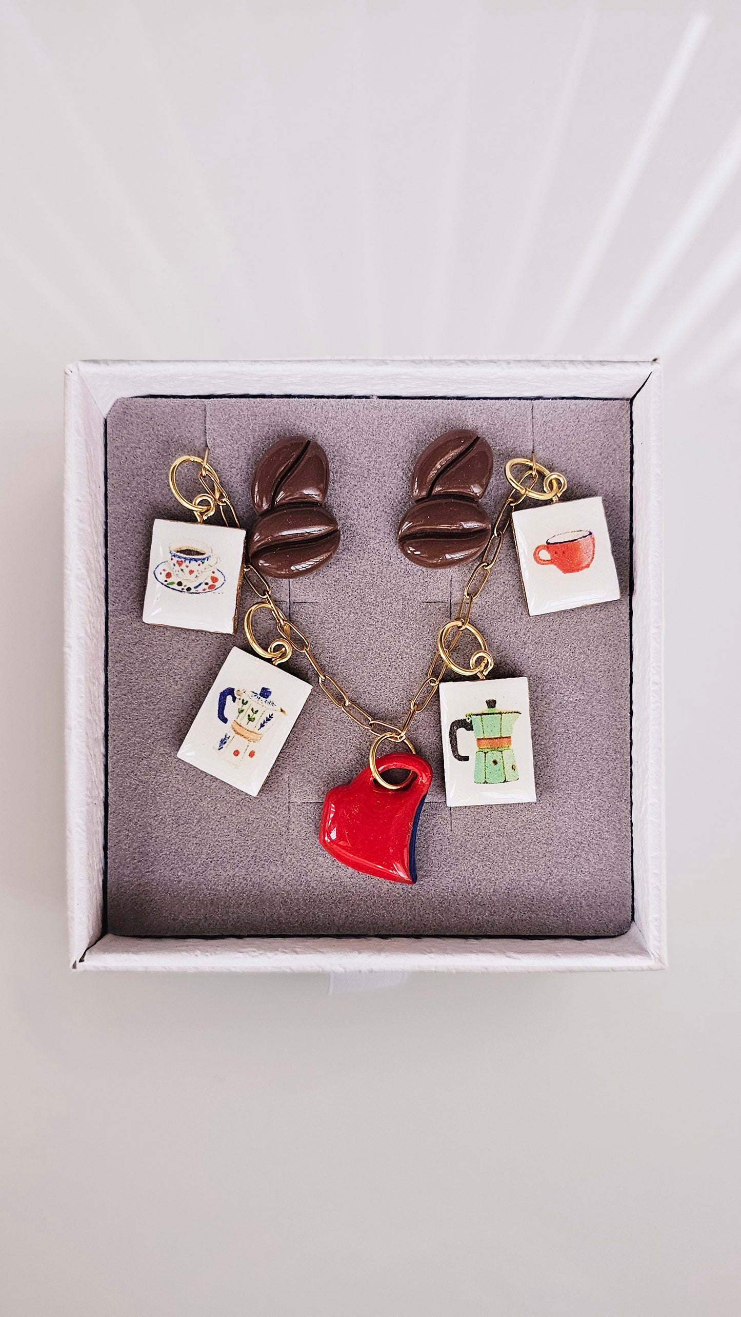 Coffee Break Gift Box – Clay Jewelry Set