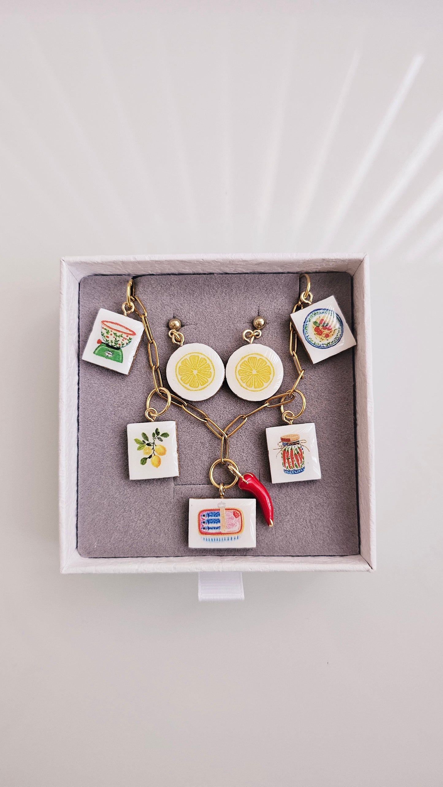 Lemon Kitchen Gift Box – Clay Jewelry Set