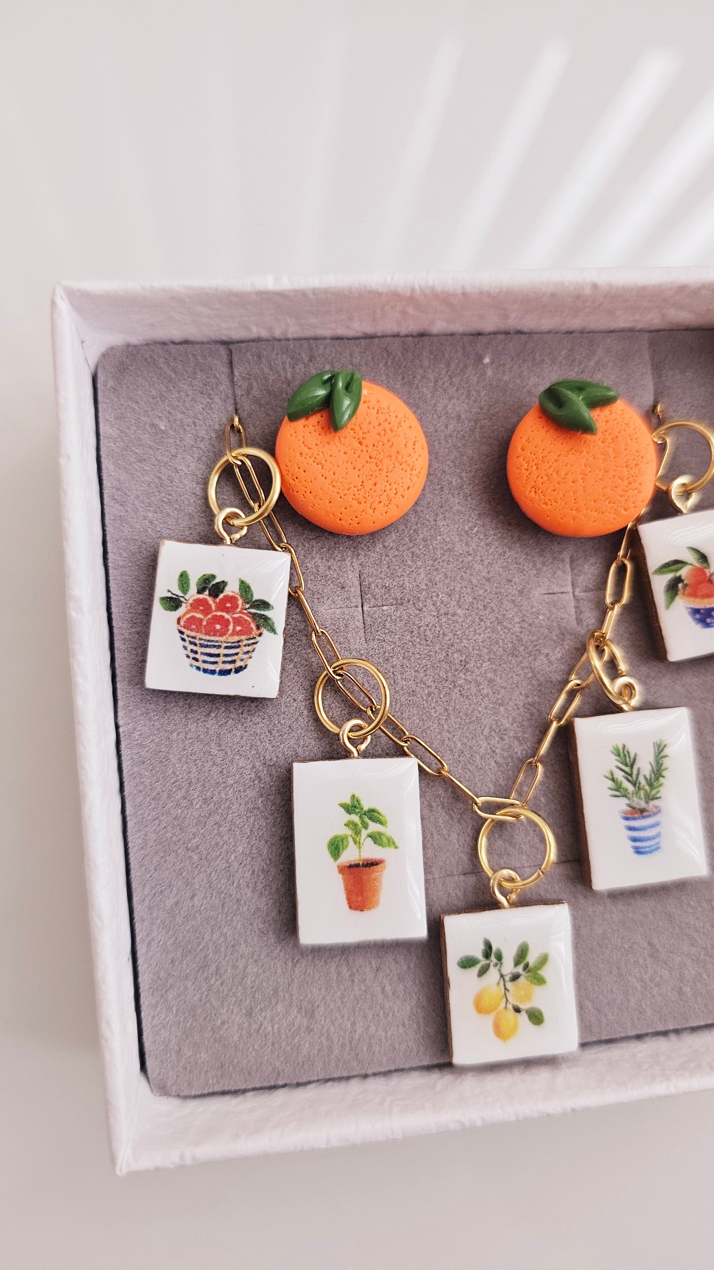 Citrus Grove Gift Box – Clay Jewelry Set