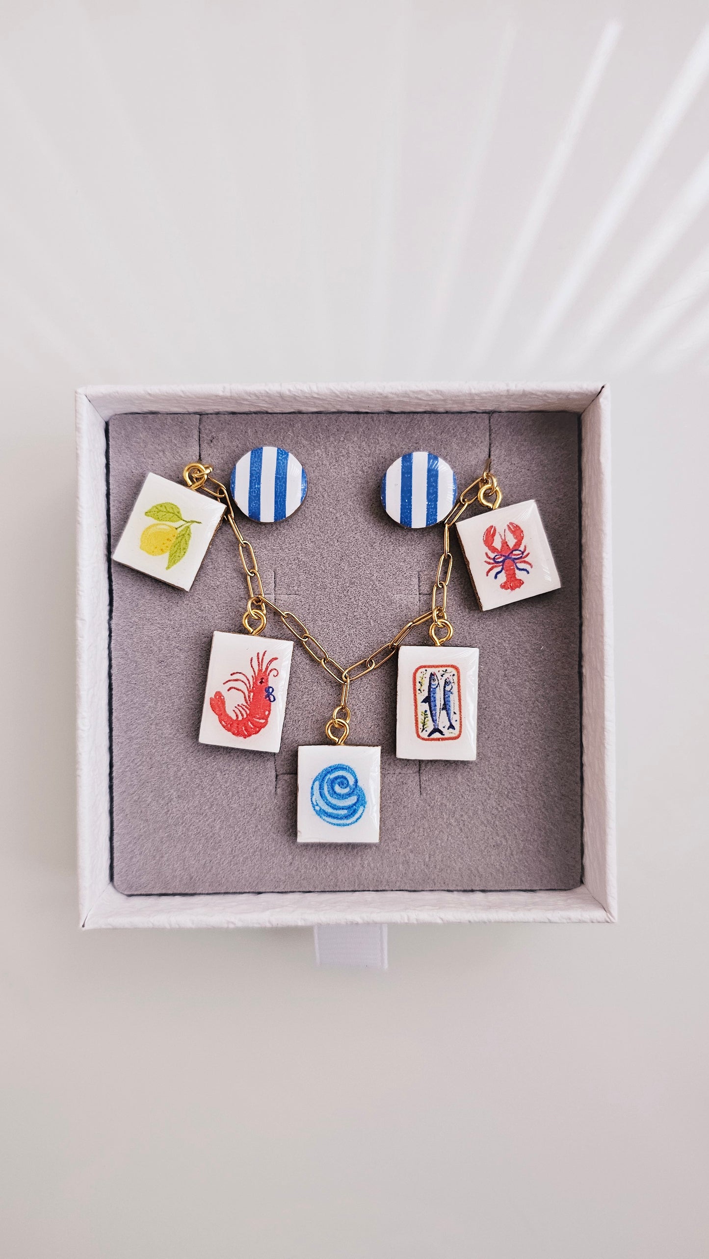 Coastal Market Gift Box – Clay Jewelry Set