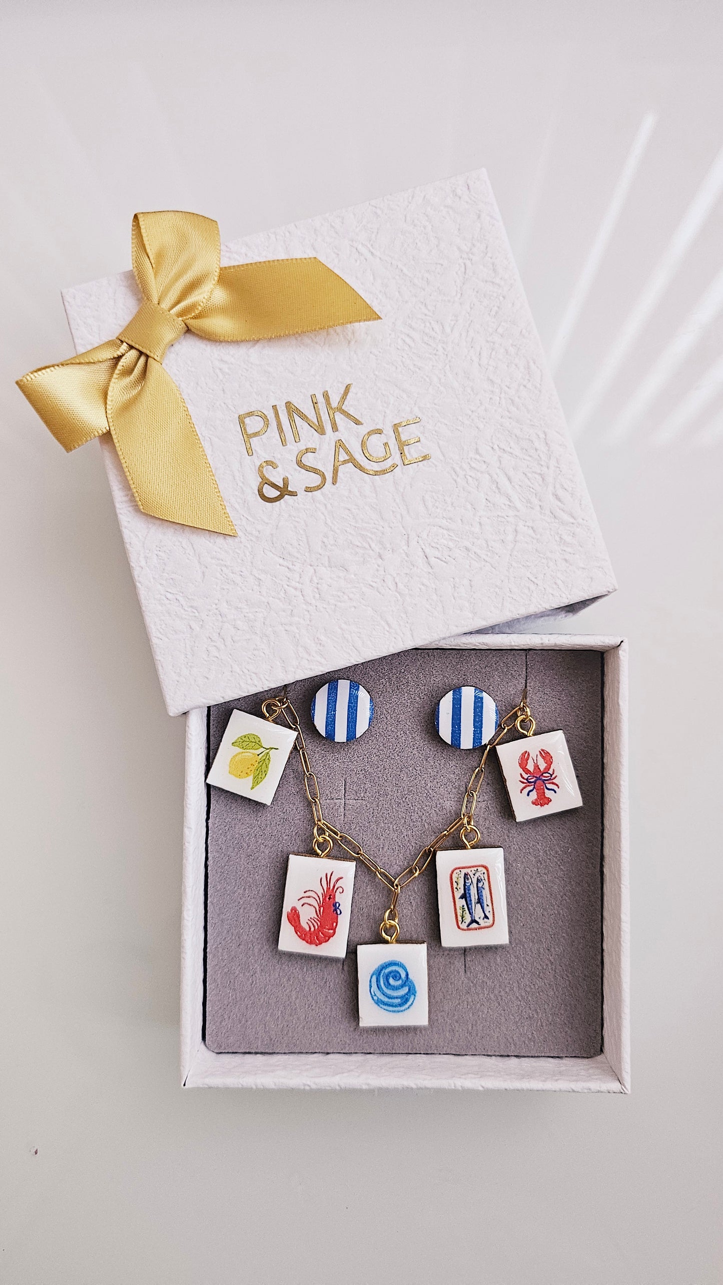 Coastal Market Gift Box – Clay Jewelry Set