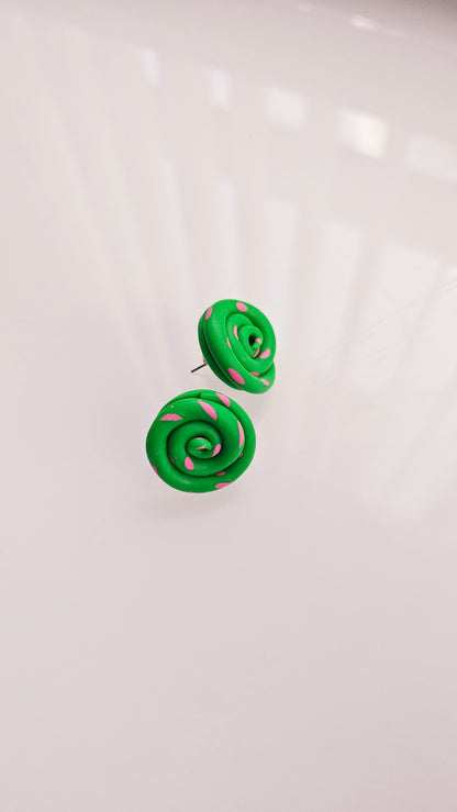 Spiral Stud Earrings – Limited One-of-a-Kind Drop