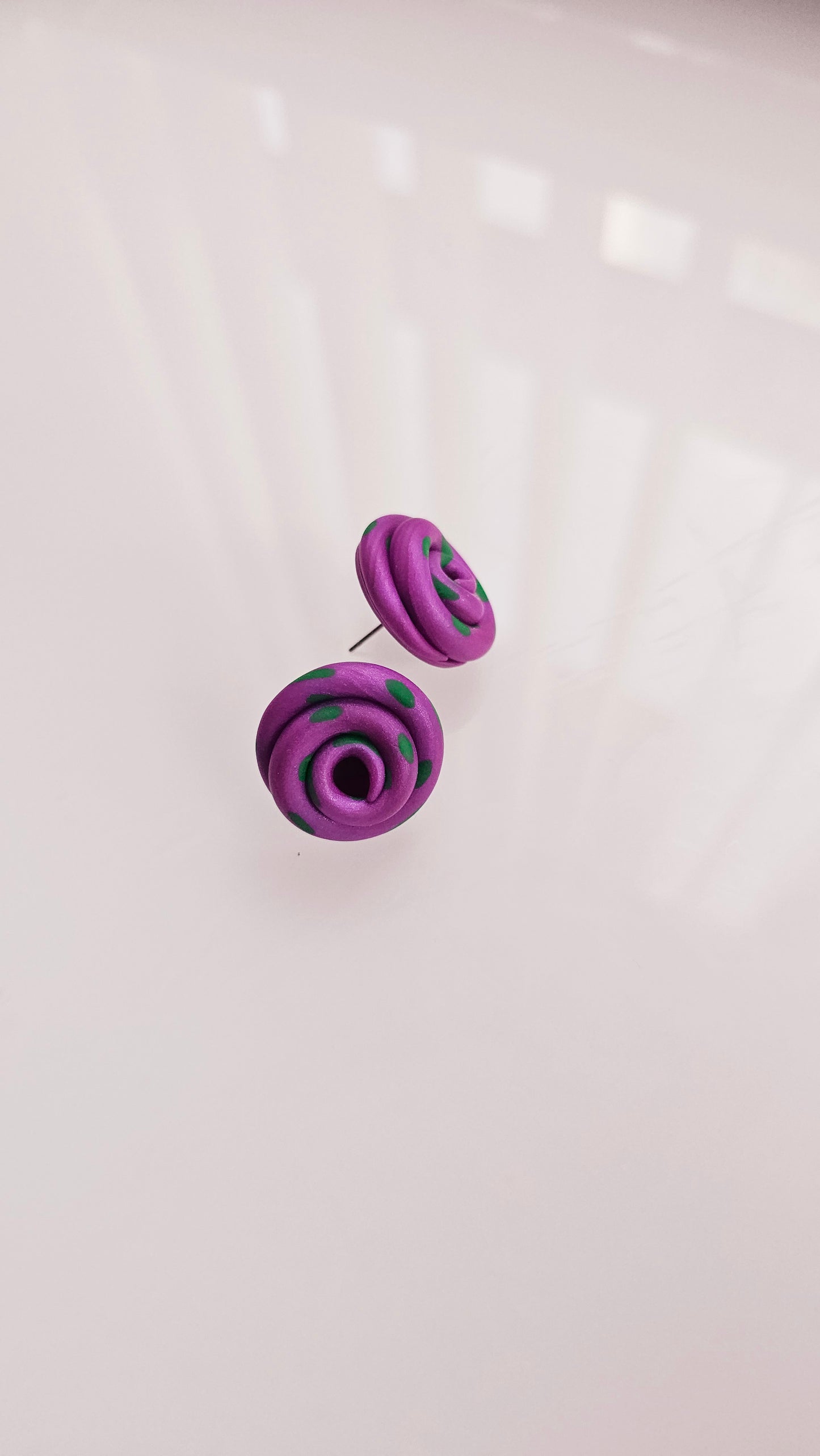 Spiral Stud Earrings – Limited One-of-a-Kind Drop