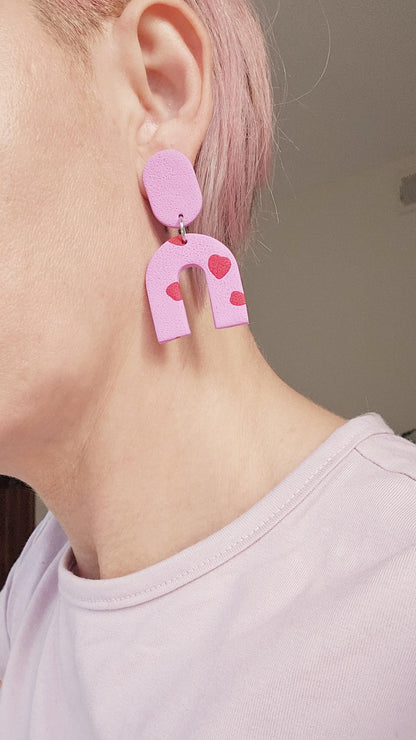 Handmade Clay Earrings, Lightweight Polymer Clay Earrings, Gift for Wife, Best Friend or Sister