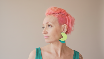 Neon Twist Sculptural Studs