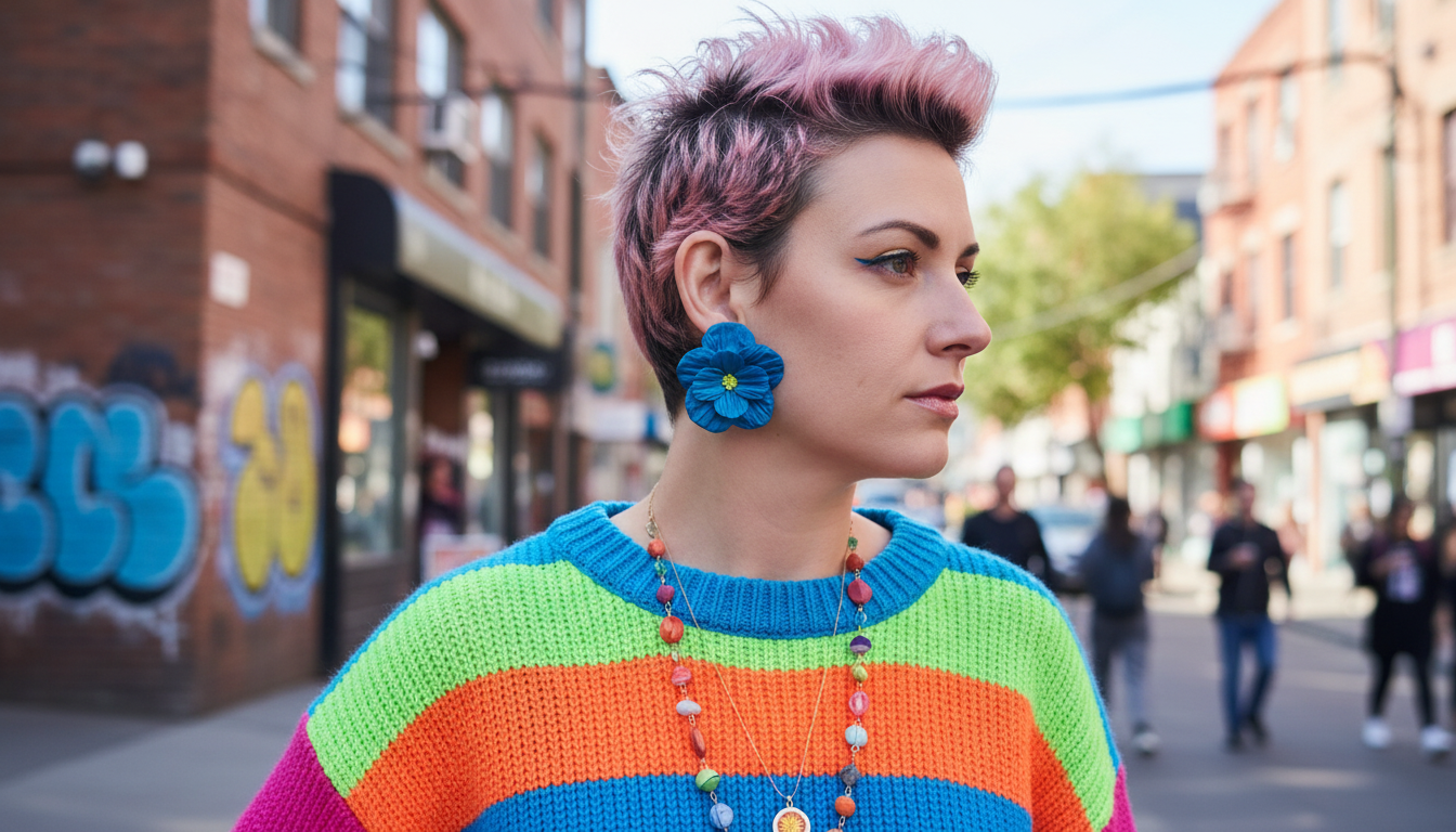 Emerald Bloom • Hand-Sculpted Floral Statement Stud Earrings