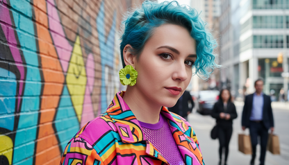 Emerald Bloom • Hand-Sculpted Floral Statement Stud Earrings